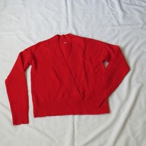 Red Wrap Sweater